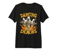 Dancing with The Demons Halloween Music Lover Musician Camiseta Premium