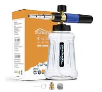 Dancingboar Botella de cañón de espuma de nieve para Nilfisk ALTO/Kranzle/Wap, cañón M22-14 mm, boquilla pulverizadora de jabón ajustable, botella de espuma F de 1 L, pistola de espuma para lavadora a