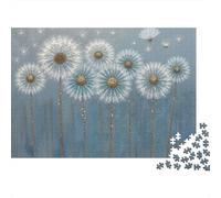 Dandelion Art Painting Colourful Daisies in Mist 1000 Pieces Jigsaws Adults and Children Fun Activity for Rainy Days 52x38cm/1000pcs