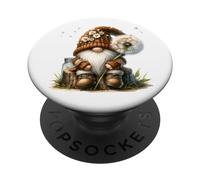 Dandelion Spring GNOME Graphic For Women with Daisy Flowers PopSockets PopGrip Adhesivo