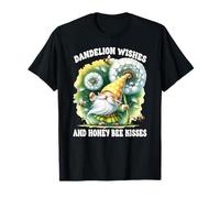 Dandelion Wishes And Honey Bee Kisses Summer Gnome For Mom Camiseta