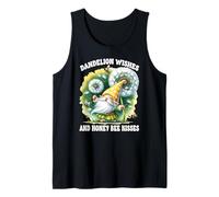 Dandelion Wishes And Honey Bee Kisses Summer Gnome For Mom Camiseta sin Mangas