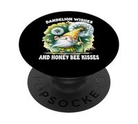 Dandelion Wishes And Honey Bee Kisses Summer Gnome For Mom PopSockets PopGrip Adhesivo