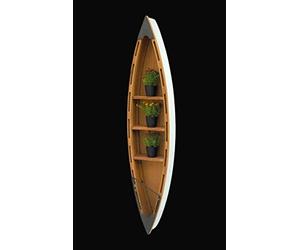 DanDiBo Estantería de pared para barcos (120 cm, madera antigua, MR83), color marrón