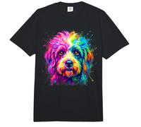 Dandie Dinmont Terrier Colorido Perro Retrato Comfort Colors Adult Heavyweight T-Shirt
