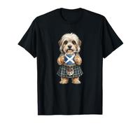 Dandie Dinmont Terrier Perro Taza Café Escocia Bandera Camiseta