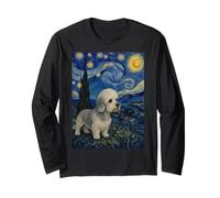 Dandie Dinmont Terrier Perro Van Gogh Noche Estrellada Manga Larga