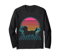 Dandie Dinmont Terrier Vintage 80s Vaporwave Aesthetic Dog Manga Larga