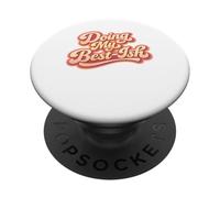 Dando lo Mejor de mí, Humor Perezoso, sarcástico, Baja batería Social PopSockets PopGrip Adhesivo