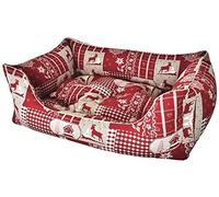 Dandy Dog Cama para Perros Kitzbühel Red - extraíble Funda y Relleno Lavable, Resistente, Fabricada en Alemania, tamaño L