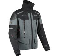 DANE Bornholm Pro Chaqueta textil de moto impermeable, negro-gris, tamaño L para Hombres