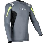 DANE Camisa funcional de manga larga, gris-amarillo, tamaño 3XL para Hombres