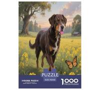 Danés Sueco Perro de Granja Puzzle 1000 Piezas Pasatiempo Creativo Juguetes Desafiantes Mascotas Lindas Diversión para Adultos 70x50cm/1000pcs