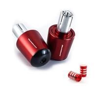 DANETI Contrapesos Manillar para Suzu&ki para Bur&gman 400 650 125 para AN400 para AN650 para AN SKYWAVE 400 Motocicleta CNC Manillar Manillar Empuñaduras Tapa Extremo Manija Tapones Tapa(Red)