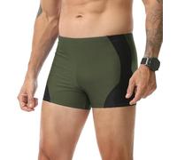 Danfiki Bañador de piscina para hombre, playa, bóxer, pantalones cortos, Verde, XL