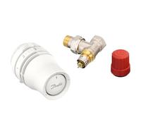 Danfoss Redia 015G5133 - Juego Combinado de termostato para radiador + válvula en Esquina para radiador con conexión Lateral