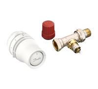 Danfoss Redia 015G5134 - Juego Combinado de termostato para radiador + válvula Recta para radiador con conexión Lateral