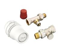 Danfoss Set 015G5150 - Termostato para radiador Redia + válvula en versión Recta RA-N y un antirretorno RLV-S, para radiadores con conexión Lateral