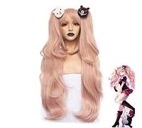 Danganronpa: Trigger Happy Havoc Women Enoshima Junko Peluca de cosplay Enoshima Junko Juego de roles Colas de caballo con osos Horquillas