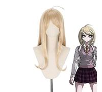 Danganronpa V3 Kaede Akamatsu peluca Cosplay oro mezclado 70Cm pelo largo resistente al calor pelo sintético fiesta juego de roles disfraz pelucas Mz-1416