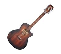 D'Angelico Premier Fulton LS Aged Mahogany - Guitarra electro-acústica (12 cuerdas)
