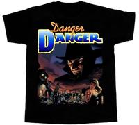 Danger Danger Naughty and Rock America Short - Long Sleeve New Black T-Tshirts Camisetas y Tops Black(X-Large)
