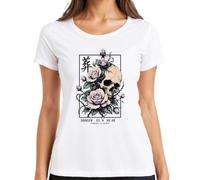 Danger Lies In The Abyss Funeral of Japan Y2K - Camiseta para mujer, Blanco, L