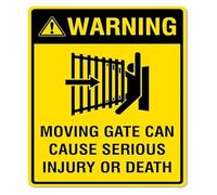 Danger Moving Gate Warning Vintage Metal Sign 12x8 Inch