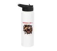 Dangerous like a Raptor Peligroso como un dinosaurio T-Rex Stainless Steel Insulated Water Bottle