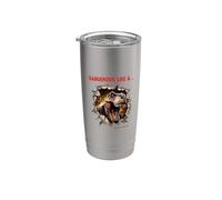 Dangerous like a Raptor Peligroso como un dinosaurio T-Rex Vaso térmico de acero inoxidable de doble pared