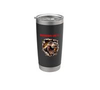 Dangerous like a Raptor Peligroso como un dinosaurio T-Rex Vaso térmico de acero inoxidable de doble pared