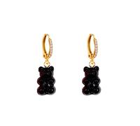 Dangle for Women Girls Bling Color Bear Hoop Drop Jewelry Pendientes de Gama Alta
