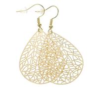 Dangling Half Paperclip Opal Hoops Big Thin Hoop Earrings for Women Locket Copper