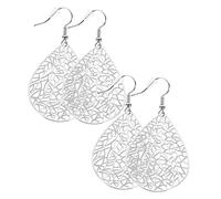 Dangling Half Paperclip Opal Hoops Big Thin Hoop Earrings for Women Locket Copper