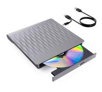 DANGZW Lector DVD CD Externo para PC, USB 3.0 Tipo C Delgada y Portátil CD/DVD +/- RW ROM, Grabadora DVD CD Externa para Ordenador Portátil, Windows 11/10/8/7/XP/Vista, Linux y MacOS