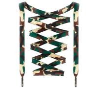 DANHUA Cordones planos coloridos: 2 pares de cordones estampados arcoíris para zapatillas deportivas, 20 camuflaje verde oscuro, 51Inch (130CM)