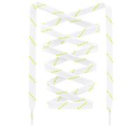 DANHUA Cordones planos y gruesos para zapatillas: 2 pares de cordones deportivos de punta de sarga, 04blanco verde, 39.37"Inch (100CM)