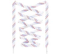 DANHUA Cordones planos y gruesos para zapatillas: 2 pares de cordones deportivos de punta de sarga, 06 zafiro rojo blanco, 39.37"Inch (100CM)