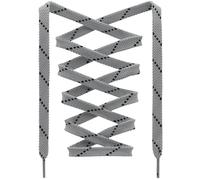 DANHUA Cordones planos y gruesos para zapatillas: 2 pares de cordones deportivos de punta de sarga, 17 gris claro y negro, 47.24"Inch (120CM)