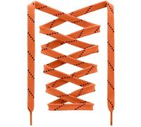 DANHUA Cordones planos y gruesos para zapatillas: 2 pares de cordones deportivos de punta de sarga, 19burnt naranja negro, 47.24"Inch (120CM)