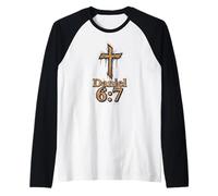 Daniel 6:7 Verso de la Biblia Palabras de Dioses Camiseta Manga Raglan
