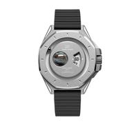 Daniel Gorman Reloj de cuarzo para hombre, serie Gravity 2077, correa de silicona, impermeable, orbital, luminoso, futurista, con temática espacial, júpiter