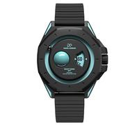 Daniel Gorman Reloj de cuarzo para hombre, serie Gravity 2077, correa de silicona, impermeable, orbital, luminoso, futurista, con temática espacial, Uranus