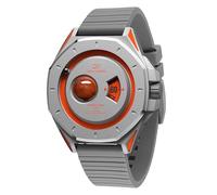 Daniel Gorman Reloj magnético para hombre, reloj de cuarzo sin rodamiento de bolas de cristal, 40 mm, diseño de planeta espacial Marte con correa de silicona de 20 mm, resistente al agua, 3 ATM