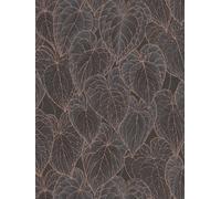 Daniel Hechter Papel Tapiz Elegante Con Diseño De Hojas Sobre Fondo Negro Con Me