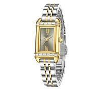 Daniel Hechter Paris Louvre Collection DHW2006 - Reloj de pulsera de acero inoxidable para mujer, esfera cuadrada con índice romano, Dos tonos., Moderno y deportivo de lujo