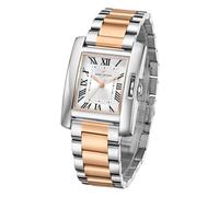 Daniel Hechter Paris Opera Collection DHW2004 - Reloj de esfera cuadrada para mujer con índices romanos y correa de acero inoxidable, Multicolor, informal