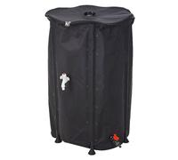 DANIEL JAMES Housewares Depósito de Agua Plegable, Barril colector de Agua de Lluvia grande de 250 L con Grifo, Tapa y Conector de Manguera para jardín y Exteriores, Color Negro, 250 litros