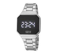 Daniel Klein Reloj de pulsera digital cuadrado para hombre con pantalla táctil (DK12409), acero inoxidable, relojes digitales de moda para hombre, hora, fecha, alarma, muchos colores, Tono plateado