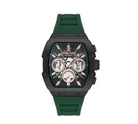 Daniel Klein, Reloj para hombre, multifunción, reloj de pulsera colorido para hombre, reloj de pulsera analógico, relojes de lujo para hombre, reloj de correa de silicona para hombre, negro/verde